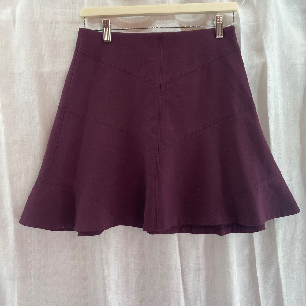 LOFT Skirt Women's‎ Size 2 Purple A-Line Mini Flared Panel